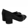 Eleganckie buty damskie 1336 czarna antilopa