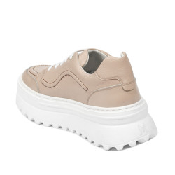 Damskie buty sportowe 6074 pudrowe kombinowane