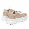 Damskie buty sportowe 6074 pudrowe kombinowane