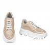Damskie buty sportowe 6074 pudrowe kombinowane