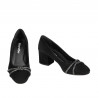 Eleganckie buty damskie 1336 czarna antilopa