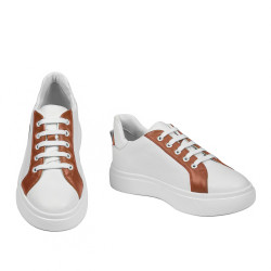 Damskie buty sportowe 6073 biały+camel