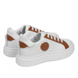 Damskie buty sportowe 6073 biały+camel