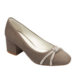 Eleganckie buty damskie 1336 piaskowy zamsz