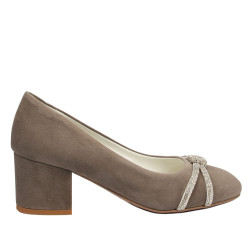 Eleganckie buty damskie 1336 piaskowy zamsz