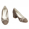 Eleganckie buty damskie 1336 piaskowy zamsz