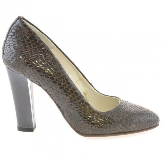 Eleganckie buty damskie 1214 croco brązowe