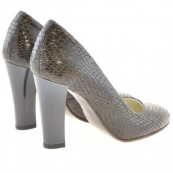 Eleganckie buty damskie 1214 croco brązowe