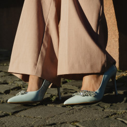 Eleganckie buty damskie 1300 baby blue lifestyle