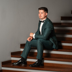Eleganckie buty męskie 964 w kolorze czarnym florantic