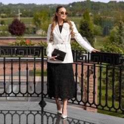 Eleganckie buty damskie 1300 białe lifestyle