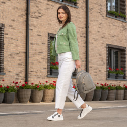 Damskie buty sportowe 6073 biało+szare lifestyle