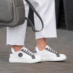 Damskie buty sportowe 6073 biało+szare lifestyle