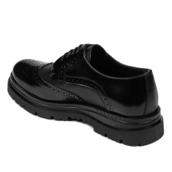 Eleganckie buty męskie 972 czarne florantic kombinowane