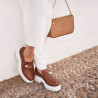 Buty casual damskie 6072 brązowe lifestyle