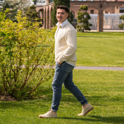 Buty casual/sportowe męskie 968 piaskowe