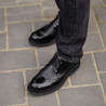 Eleganckie buty męskie 972 czarne florantic kombinowane