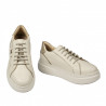 Damskie buty sportowe 6077 beżowe kombinowane