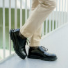 Eleganckie buty męskie 972 czarne florantic kombinowane