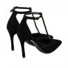 Eleganckie buty damskie 1323 czarny welur