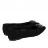 Damskie baleriny 1313 czarny welur