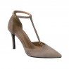 Eleganckie buty damskie 1323 welur piaskowy