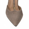 Eleganckie buty damskie 1323 welur piaskowy