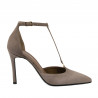 Eleganckie buty damskie 1323 welur piaskowy