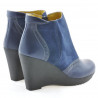 Damskie botki 3268 indigo zamsz kombinowany
