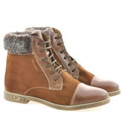 Damskie buty 3281 brązowe kombinowane