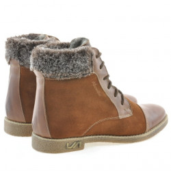 Damskie buty 3281 brązowe kombinowane