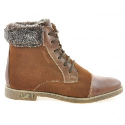 Damskie buty 3281 brązowe kombinowane