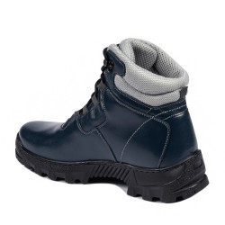 Buty męskie 4142 indygo kombinowane