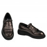 Buty casual damskie 6081 brąz perłowy