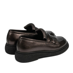 Buty casual damskie 6081 brąz perłowy