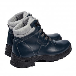 Buty męskie 4142 indygo kombinowane