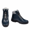 Buty męskie 4142 indygo kombinowane