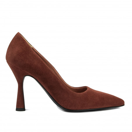 Eleganckie damy buty 1322 koniak antylopa
