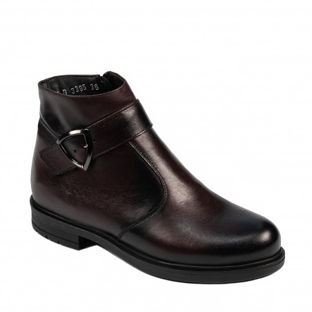 Botki damskie 3395 bordo