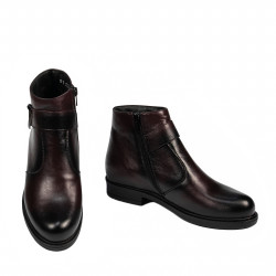 Botki damskie 3395 bordo