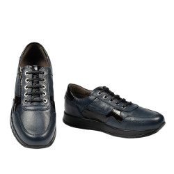 Buty casual/sport męskie 916 indigo kombinowane