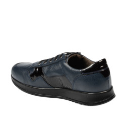 Buty casual/sport męskie 916 indigo kombinowane
