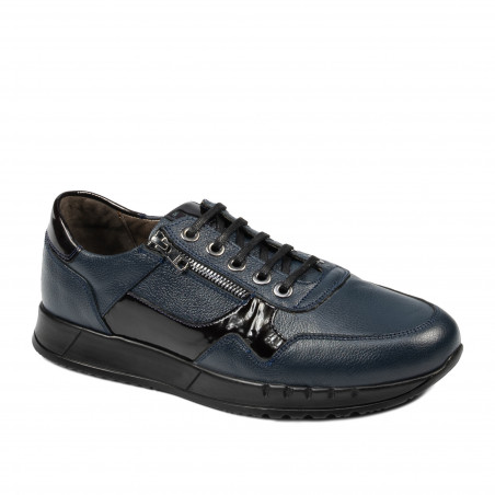 Buty casual/sport męskie 916 indigo kombinowane