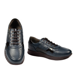 Buty casual/sportowe męskie 916-1 indigo połączony