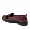 Damskie buty casual/eleganckie 6037 bordo perłowe kombinowane