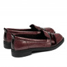 Damskie buty casual/eleganckie 6037 bordo perłowe kombinowane