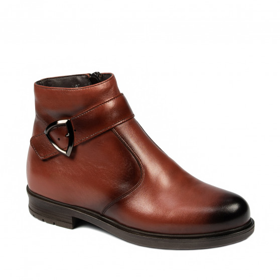 Botki damskie 3395 a brązowe