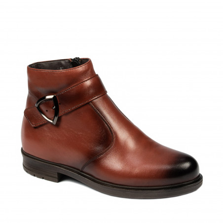 Botki damskie 3395 a brązowe