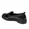 Damskie buty casual/eleganckie 6037 czarny perłowy połączony