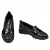Damskie buty casual/eleganckie 6037 czarny perłowy połączony